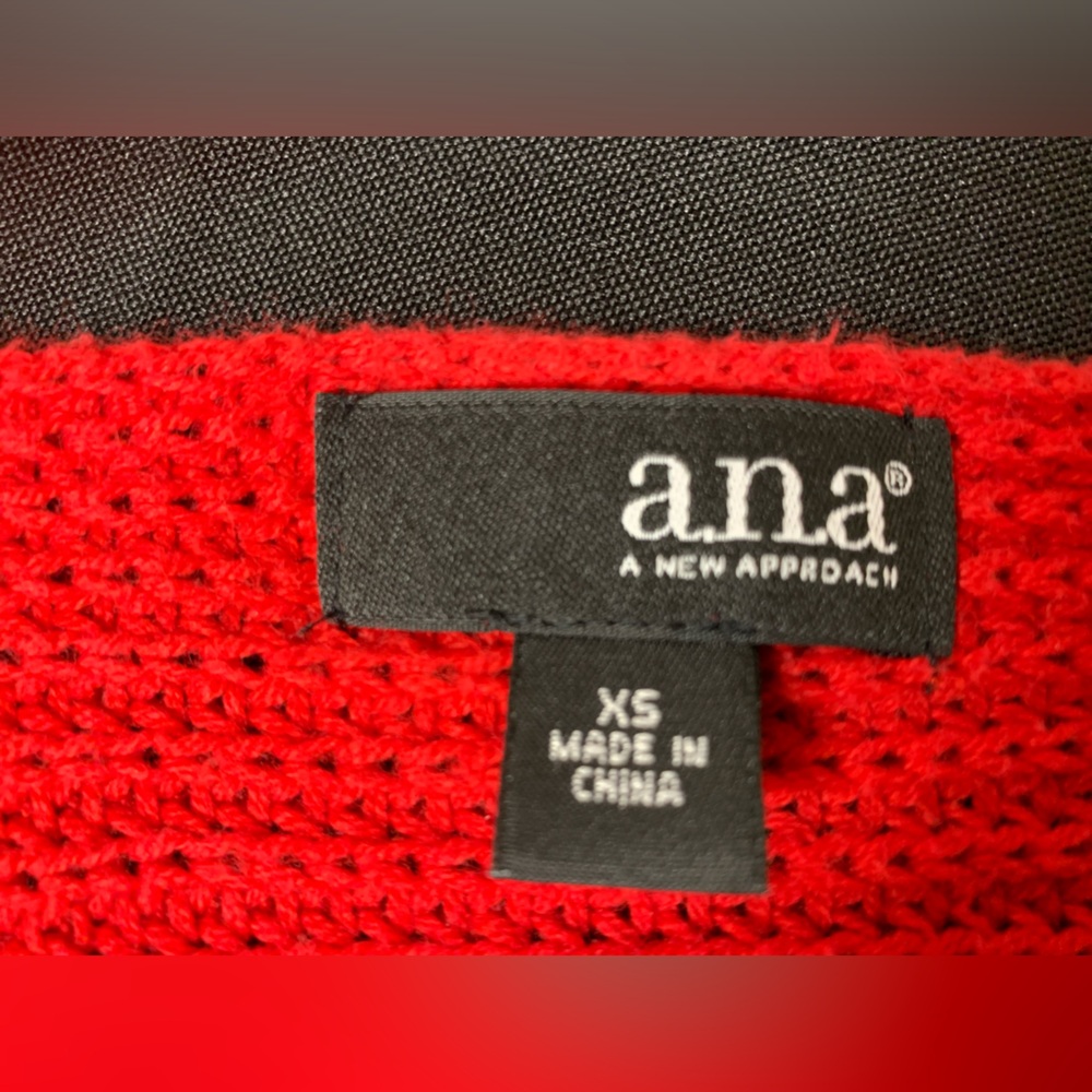 ANA A New Approach Red XS Women’s Sweater Condition Good - Picture 5 of 9